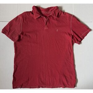 JOHN VARVATOS USA - Mens Red Lightweight Designer Polo Shirt - Size X-Large - XL